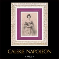 Porträtt av  en Okänd Lady (Robert Fleury) | Original litografi efter teckningar av Robert Fleury, litografier av Leon Noel. 1840
