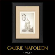 Basilique du Sacré-Cœur de Montmartre - Plan-façade (Bernard & Tournade) | Autogravure originale dessinée par Bernard & Tournade, gravée par Galliot. 1875