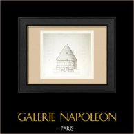 Monument commémoratif - Bataille de Coulmiers (Paisant , architecte)  | Autogravure originale dessinée par Paisant, gravée par Boussac. 1875