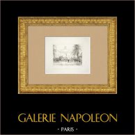 Viaggio del re Carlo X a Pas-de-Calais nel 1827 (Francia) | Litografia originale disegnata da Adam. 1830