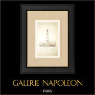 Monument commémoratif au sauveteur François Tixier (Hannotin) | Autogravure originale dessinée par Hannotin, gravée par Galliot. 1873
