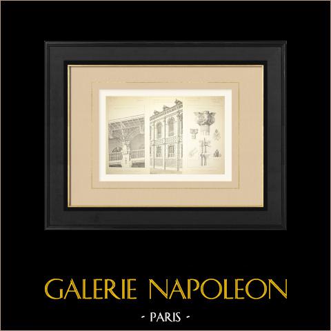 Collège Chaptal - Paris (Eugène Train) | Original autogravur gezeichnet von Train, gestochen von Hacquart. 1873