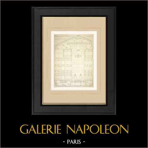 Een Gevangenis in Nanterre - Plan (Davioud & Bourdais-project) | 