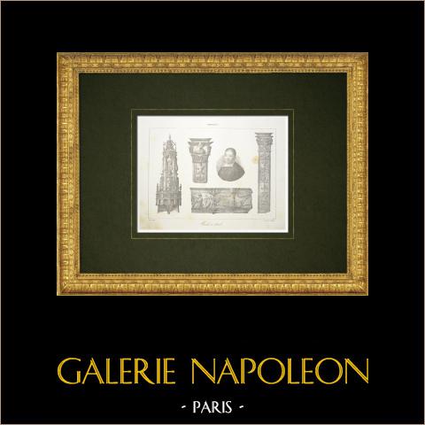 Friezen en Sculpturen van de Bibliotheek - Provins - Seine-et-marne (Frankrijk) | 
