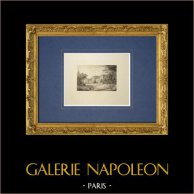 Mannheimer Schloss - Barockarchitektur - Baden-Württemberg (Deutschland) | Original lithografie gezeichnet von Frohlich, lithographiert von Tanner. 1840