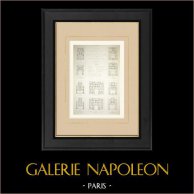 Um Hotel para Cour des Comptes - Planos  | Autogravura original gravada por Boutonnet. 1877