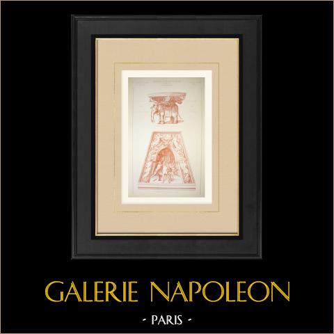 Disegni - Museo del Louvre Parigi - 16 Secolo - Polidoro da Caravaggio - Perino del Vaga | Auto-incisione originale. Anonima. 1877