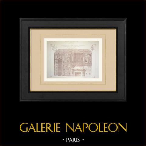 Salon des Tableaux - Hôtel du comte de Mniszech - Parigi (Eugène Monnier) | Auto-incisione originale disegnata da Monnier, incisa da De Korsak. 1878