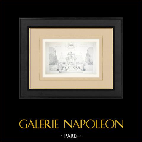 Un monument Cascade (Pépin)  | Autogravure originale dessinée par Pépin. 1878