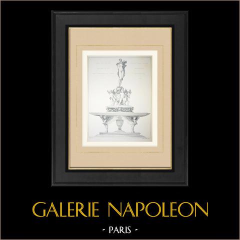 Decoration - Bout-de-table (Galland) | Original autogravure drawn by Galland, engraved by Boussac. 1878