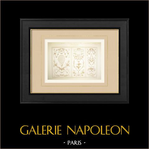 Paneles decorativos (Paul-Élie Ranson) | Autograbado original dibujado y grabado por Hacquart según Ranson. 1871