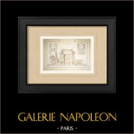 Progetto per un albergo per uno scultore (H. Champion) | Auto-incisione originale disegnata da Champion. 1872