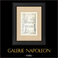 François de Salignac de La Mothe-Fénelon Grab - Friedhof St-Germain-en-Laye (Fauvel) | Original autogravur gezeichnet und gestochen von Montoréano. 1868