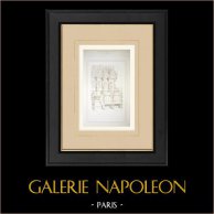 Chorgestühl der Oberbasilika des Heiligen Franziskus von Assisi - Italien (Thomas) | Original autogravur gezeichnet von Thomas. 1879