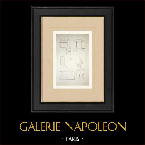 Esposizione universale 1878 - Palazzo algerino (Wable) | Auto-incisione originale disegnata da Wable. 1880