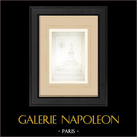Monumento à República - Paris (Bernard & Larche - Gautherin) | Autogravura original desenhada e gravada por Bernard. 1880