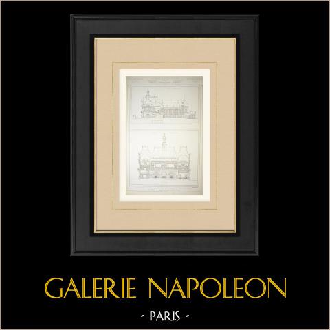 Ayuntamiento en Neuilly-sur-Seine (Gaspard André) | Autograbado original dibujado por André, grabado por Boutonnet. 1880