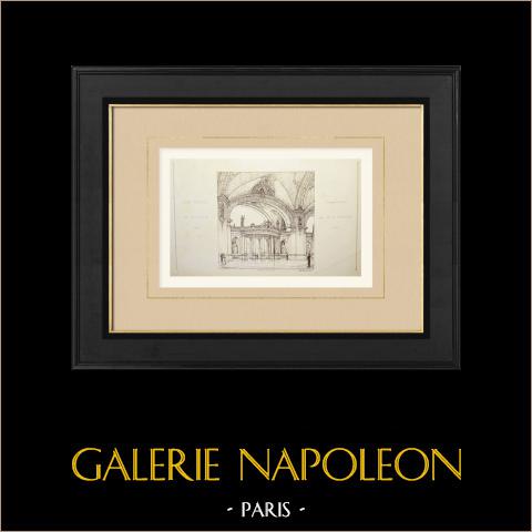 Galleria (Henri Mayeux) | Auto-incisione originale disegnata da Mayeux. 1880