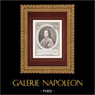 Ritratto di Camillo Cibo, cardinale (1681-1743) | Incisione originale a bulino su rame su carta vergata disegnata da Philipp Contestabili secondo Philipp Contestabili. 1795