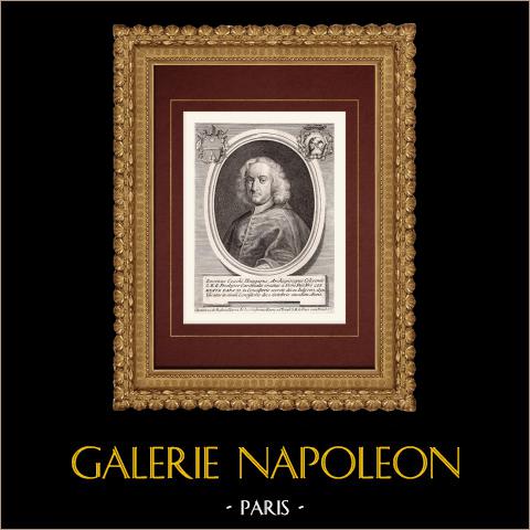 Porträt von Imre Csáky, Kardinal (1672-1732) | Original kupferstich auf geripptes papier gestochen von Frezza. 1795