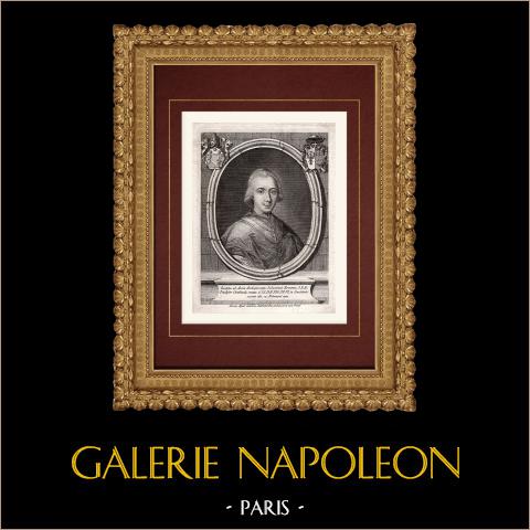 Porträt von Giuseppe Maria Doria Pamphilj, Kardinal (1751-1816) | Original kupferstich auf geripptes papier gestochen von Antonini. 1795