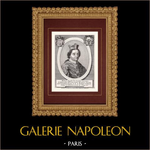 Ritratto di Michelangelo Celesia, cardinale | Incisione originale a bulino su rame su carta vergata. Anonima. 1795
