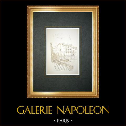 Fontanna Działkowa - Plac Działkowy w le Puy-en-velay - Haute-loire (Francja) | 