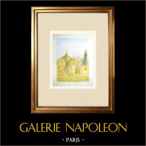 Le Puy-en-velay - Rock i Kościół z St-michel D'aiguilhe - Haute-loire (Francja) | 