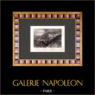 Ansicht von Roveredo - Kanton Graubünden (Schweiz) | Original stahlstich gezeichnet von Stanfield, gestochen von Willmore. 1835