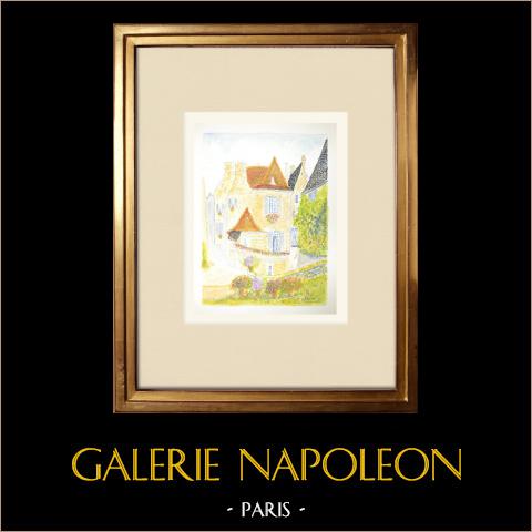 Widok Sarlat-la-canéda - rue Magnanat - la Boétie House - Dordogne (Francja) | 