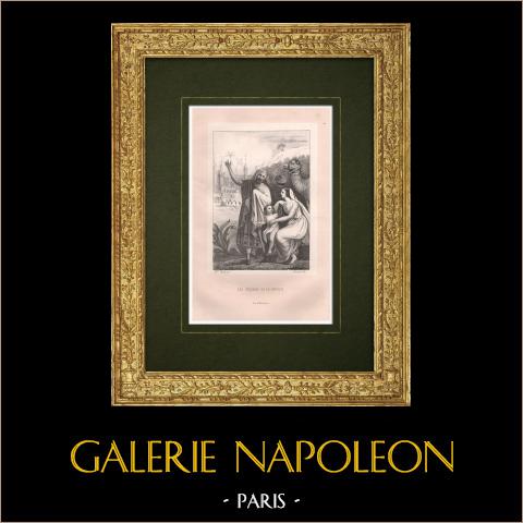 I Pellegrini della Mecca | Litografia originale disegnata da Rheal, litografata da Sevestre. 1843