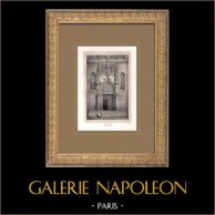 Ansicht von Dijon - Kirche Saint-Michel - Seitentür - Côte-d'Or (Frankreich) | Original lithografie gezeichnet und lithographiert von Sagot. 1853