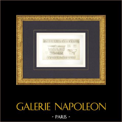 Sainte-croix Kościół of Provins - Chrzcielnica - Płaskorzeźba - Seine-et-marne (Francja) | 