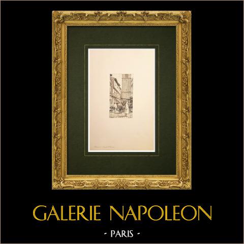Ansichten von Chalon-sur-Saône - Saône-et-Loire (Frankreich) | Verkauf einer Sammlung von 20 Ätzradierungen
