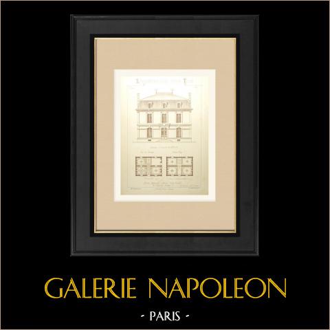 Dom Fontanille w Chalus - Haute-vienne - Fasada, Plany (Puymartin, Architekt) | 