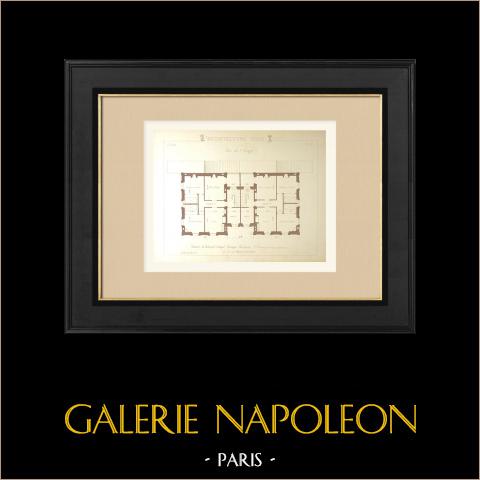 Schools of Vallereuil - Dordogne - 1st Floor Plan (Puymartin, Architect) | 