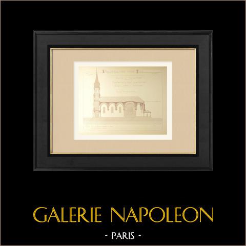 Budowa Kościół w le Tablier - Vendée - Sekcja (Loquet, Architekt) | 