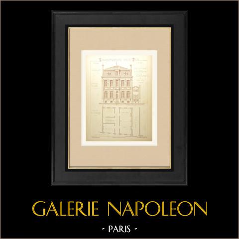 Szkoły - Roubaix - Północ - dom Dyrektora - Fasada - Plan (Richez, Architect) | 