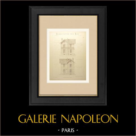 Dom - Avenue de Choisy w 13. Dzielnicy Paryża - Elewacje (Gallet, Architekt) | 