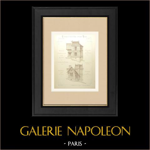 Dom w Aulnay-sous-bois - Seine-saint-denis - Salon, Klatka Schodowa (Rahir, Architekt) | 