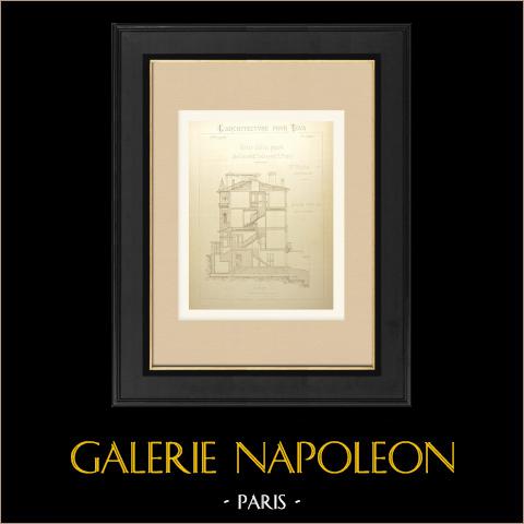 Hotel Przy 5 Boulevard Delessert - 16. Dzielnica Paryża - Sekcja (Morize, Architekt) | 