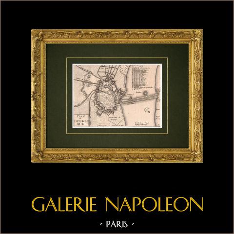 Piante delle città della Francia settentrionale, del Belgio e dei Paesi Bassi (1668) | Vendita online di una collezione di 89 incisioni su rame
