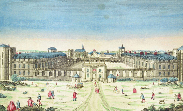 Vista óptica del Castillo de Vincennes (Francia)