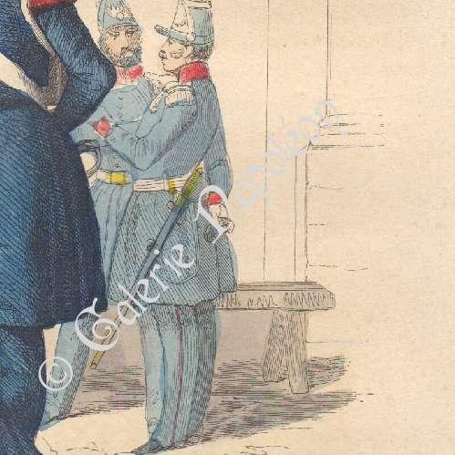 Antika Tryck & Ritningar | Fransk Armé - Militär Uniform - Grenadjär av ...