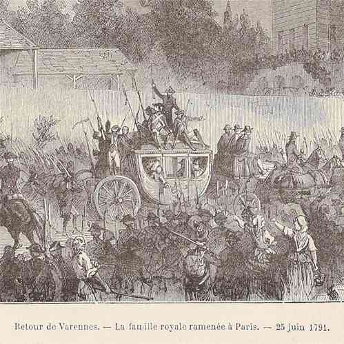 Antique Prints Drawings French Revolution Return Of The Royal 